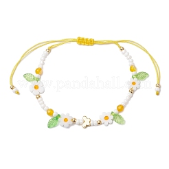Bracciali di perline intrecciate con perline di vetro millefiori fatti a mano&nbsp;BJEW-MZ00165-03