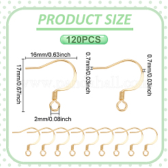 120 шт латунные серьги крючки KK-UN0004-54