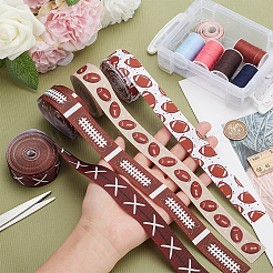 20 ярд двухцветной полиэстеровой репсовой ленты со спортивной тематикой OCOR-PH0002-76