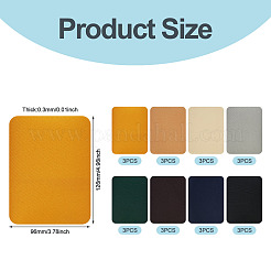 24 toppa adesiva rettangolare in poliestere a 8 colori per gomito&nbsp;DIY-TA0016-06