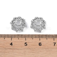 Латунные колпачки для бусин из микропаве с кубическим цирконием KK-B087-16B-P