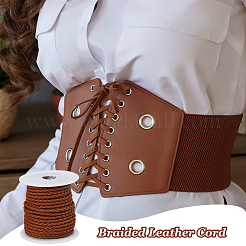 Круглый плетеный шнур из искусственной кожи LC-WH0012-03A-01