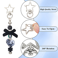 40 шт. 2 стиля поворотных карабинов из цинкового сплава&nbsp;FIND-SP0002-56A