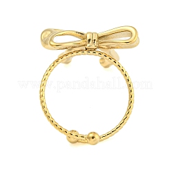 Ионное покрытие(ip) 304 нержавеющая сталь открытые манжеты кольца для женщин&nbsp;RJEW-S409-01G-03