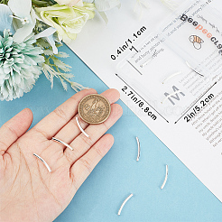 10шт трубка 925 бусины из стерлингового серебра STER-BBC0005-62