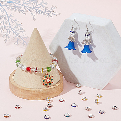 400 шт. латунные акриловые бусины-разделители со стразами RB-SP0001-09B