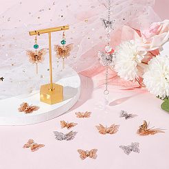 24шт. 12 комплекта латунных филигранных подвесок и звеньев KK-SC0003-47