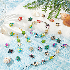 108шт 9 цвета синтетические бирюзовые бусины G-NB0005-43