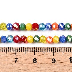 Стеклянные бусины с гальваническим покрытием &nbsp;GLAA-T023-B16-09