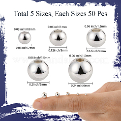 250 шт. 5 стиля латунные распорные бусины для стоек&nbsp;KK-PA0001-02S