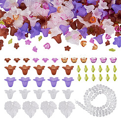 360pcs 9 styles de perles acryliques transparentes&nbsp;MACR-TA0002-73