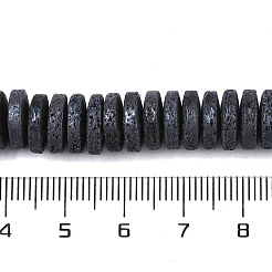 Нити матовых бусин из натурального лавового камня G-E618-07