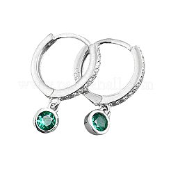 925 pendiente plateado geométrico de estilo retro chic con adornos de circonitas&nbsp;TQ3244-5