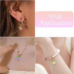 90шт 9 цвета стеклянные подвески&nbsp;PALLOY-CJ00057