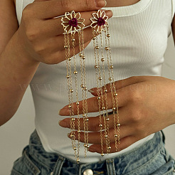 Серьги-гвоздики с кисточками из железного пластика&nbsp;FS-WG443FE-01