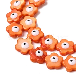 Окрашенные нити бусин из натуральных пресноводных ракушек&nbsp;SHEL-A006-03D