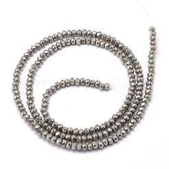 Граненый граненый полный радуга гальванических стеклянных бус стренги X-EGLA-M004-2mm-A04