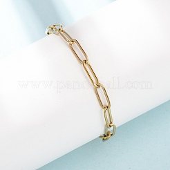 Pulseras de cadena tipo clip de papel de acero inoxidable 304 de 4 mm&nbsp;SA-CBA4160-22G