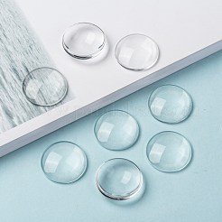Cabochons en verre transparent&nbsp;X-GGLA-R026-25mm