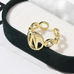 Латунные открытые манжеты для женщин&nbsp;RJEW-K289-01G-N