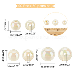 Perle di perle finte acriliche da 90 pezzo&nbsp;OACR-AR0001-10