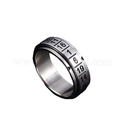 Drehbare Fingerringe aus Edelstahl 304 für Herren&nbsp;WGBD171-02
