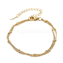 Многорядные браслеты из нержавеющей стали 304&nbsp;LS-BJEW-Q051-02G-A