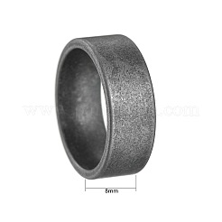 男性用304ステンレススチール製指輪  アンティークシルバー  8mm  内径：18.2mm&nbsp;WGDF4AB-87