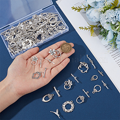 Сплавочные застежка тоггл тибетского стиля&nbsp;FIND-PH0028-46