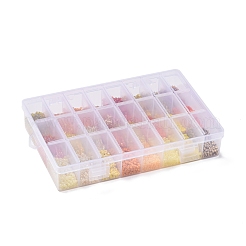 288 г 24-х цветных стеклянных бусин&nbsp;SEED-JQ0005-01C-3mm