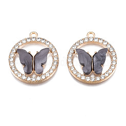 Подвески из сплава и страза&nbsp;LS-X1-PALLOY-S183-001A-RS