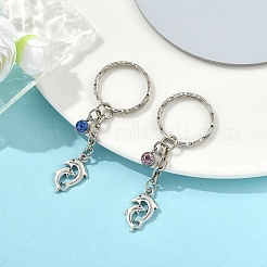 2шт. брелок из сплава стекла ко Дню святого Валентина&nbsp;KEYC-YW00188