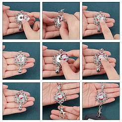 DIY-Sets zur Herstellung von Halsketten mit halbrundem Anhänger&nbsp;DIY-SC0019-99G