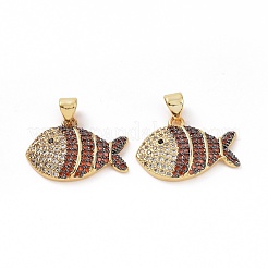 Латунные микропаве прозрачные подвески с фианитом ZIRC-F135-02G-02