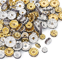 120 Stück Messing Strass Abstandsperlen&nbsp;RB-TA0001-36A
