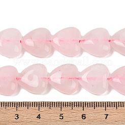 Сердце природного розовый кварц бисер пряди G-G632-03