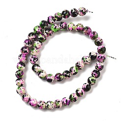 Нити из синтетических бирюзовых бусин G-E594-24P