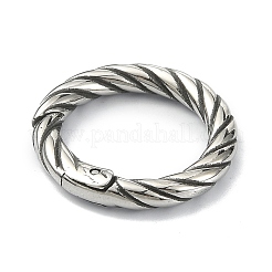 Anneaux à ressort en acier inoxydable chirurgical 316 de style tibétain&nbsp;STAS-E191-04AS-02