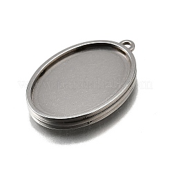 Оправы для подвесок из нержавеющей стали 304 в виде кабошонов&nbsp;STAS-S181-02P-C