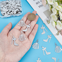 100 шт. 2 стиля 201 нержавеющая сталь шпильки филигранные подвески&nbsp;STAS-DC0007-96