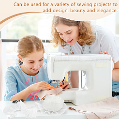 Плиссированная кружевная лента из полиэстера&nbsp;OCOR-WH0078-132B