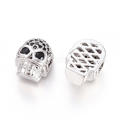 Латунные микро проложить кубического циркония бусы ZIRC-G166-42P