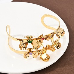 Браслеты-манжеты из нержавеющей стали 304&nbsp;BJEW-A049-03G