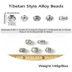 50шт 5 стиля бусины из сплава в тибетском стиле&nbsp;FIND-CJ0003-62