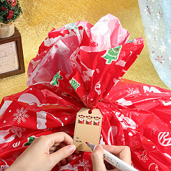 Рождественские 3шт прямоугольные пластиковые подарочные пакеты для хранения&nbsp;ABAG-WH20010-08B