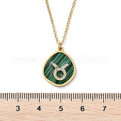 Ожерелья с подвеской в виде созвездия из нержавеющей стали 304 с микропаве из кубического циркония NJEW-R021-01G-02