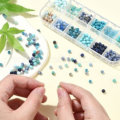 Наборы для изготовления браслетов из круглых бусин из натуральных камней своими руками&nbsp;DIY-YW0011-83