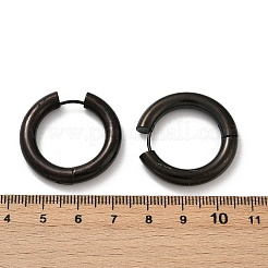 Boucles d'oreilles créoles polies en acier inoxydable 202&nbsp;EJEW-M106-02EB-07