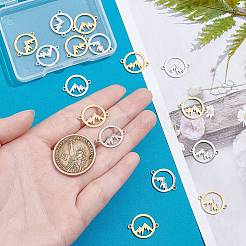 16 шт. 2-х цветные соединительные элементы из нержавеющей стали 201&nbsp;STAS-DC0003-37