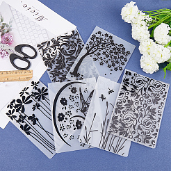 6 carpeta de relieve de plástico de 6 estilos&nbsp;DIY-SP0005-35